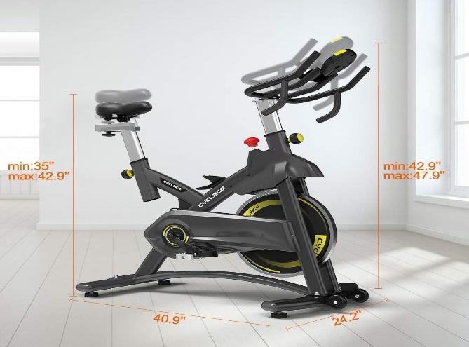 Cyclace Exercise Bike Stationary 330 Lbs Weight Capacity- Indoor Cycling  Bike with Tablet Holder and LCD Monitor for Home Workout: Buy Online at  Best Price in UAE - Amazon.ae