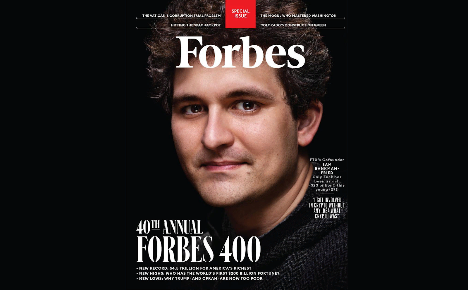 Сэм на обложке журнала Forbes