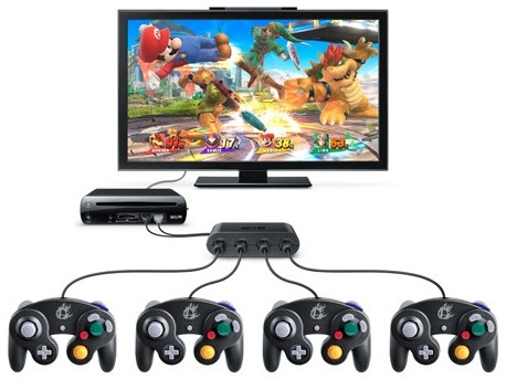Super Smash Bros Wii U and its GameCube controllers