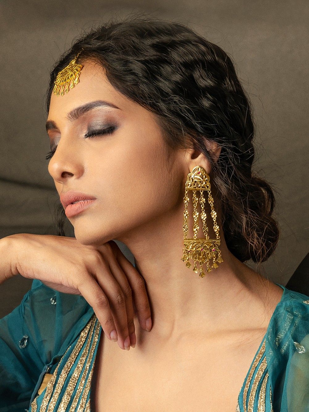 the loom - Gold Plated Silver Earrings