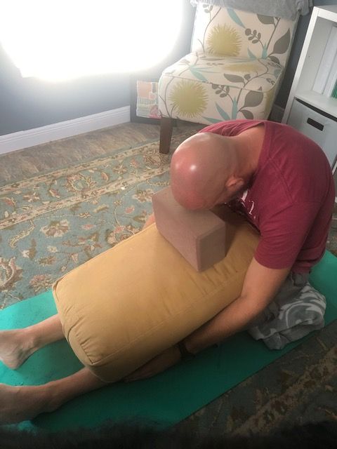 1. Supported Forward Fold: Sequence of Restorative Yoga for Hip and Back Pain  