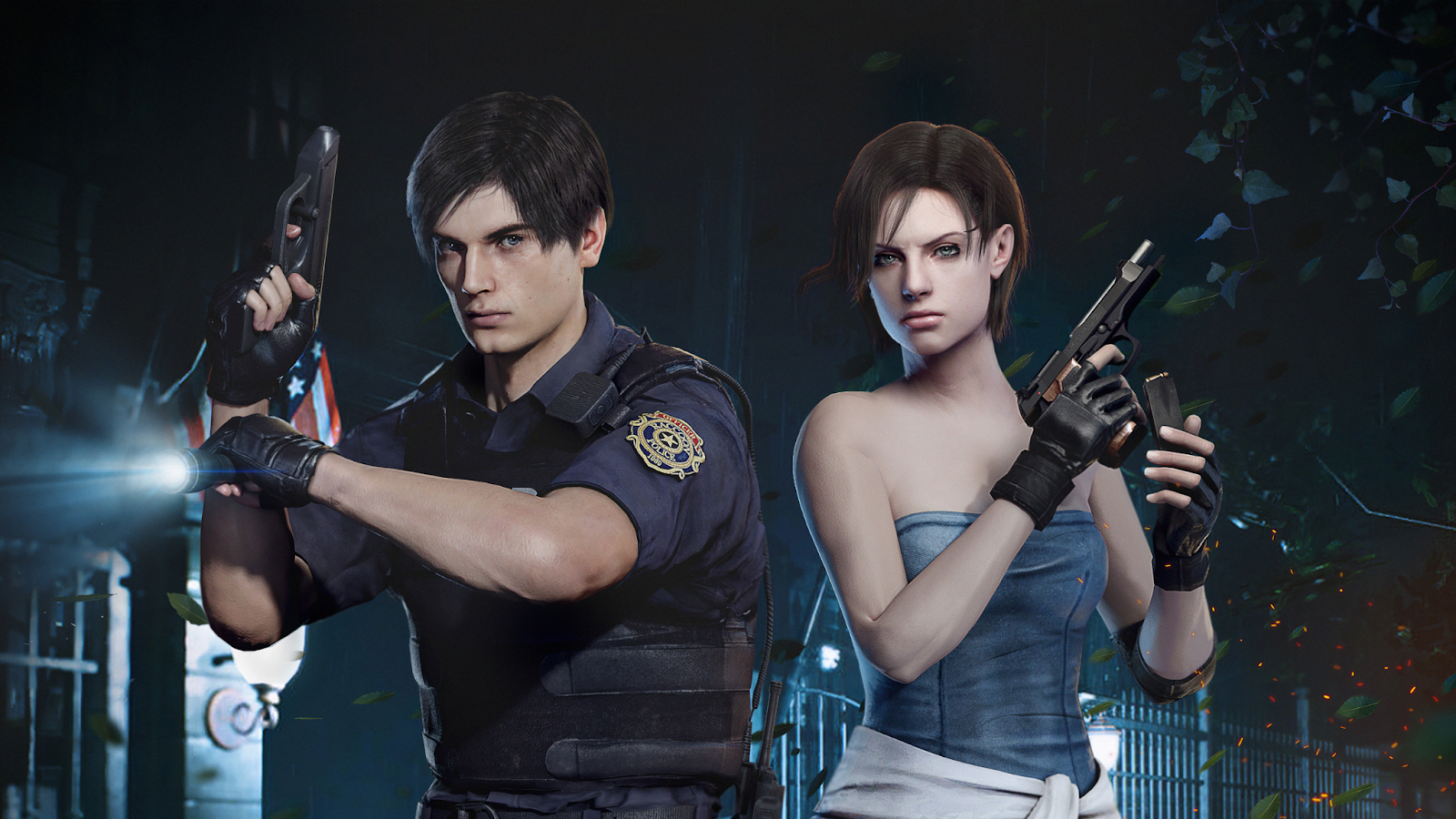 Leon Kennedy and Jill Valentine from Resident Evil.