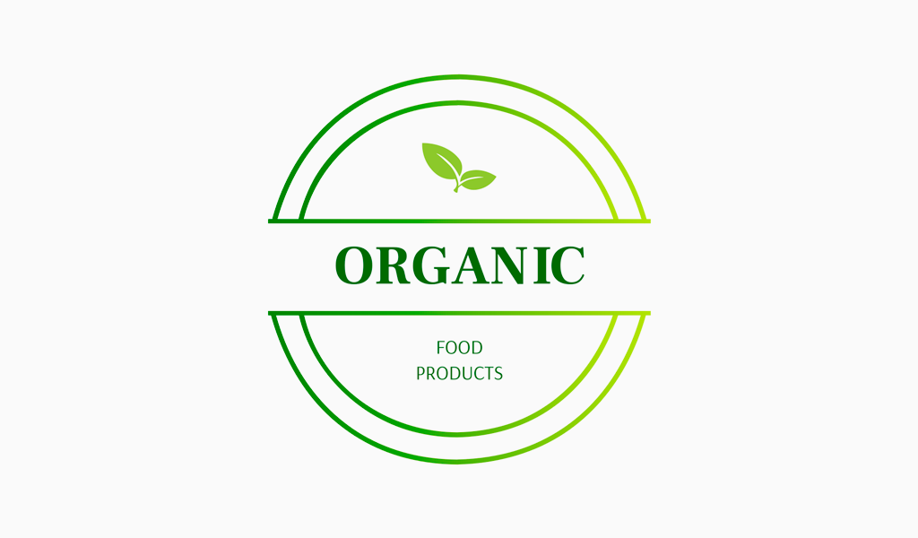 Logo biologique vert végétal