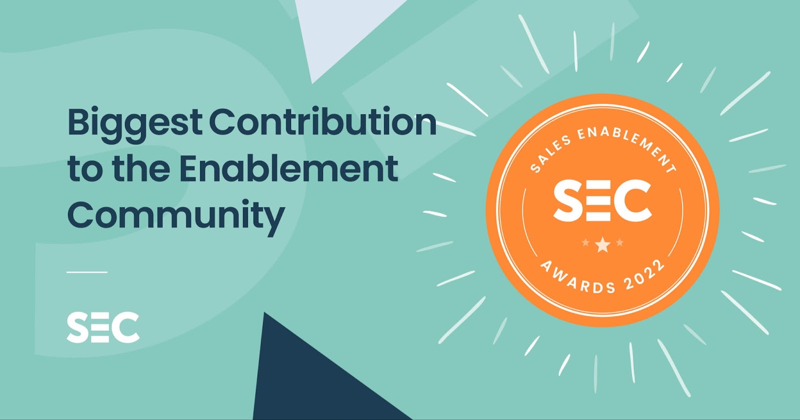 SEC Biggest Contribution to the Enablement Community graphic