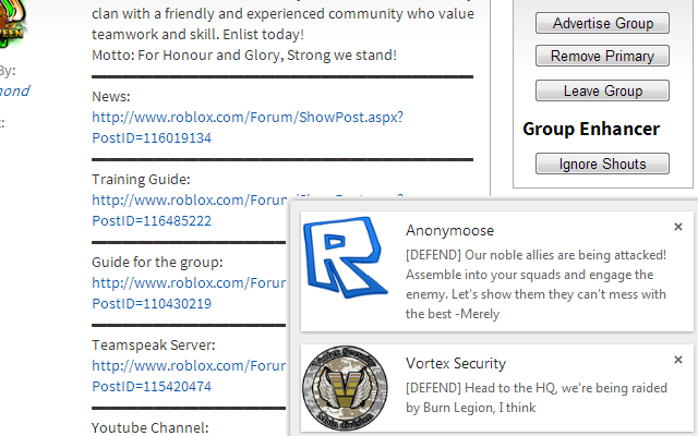 Roblox Group Enhancer by Merely chrome extension