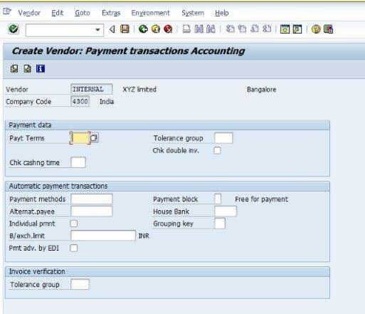 SAP Vendor terms of payment