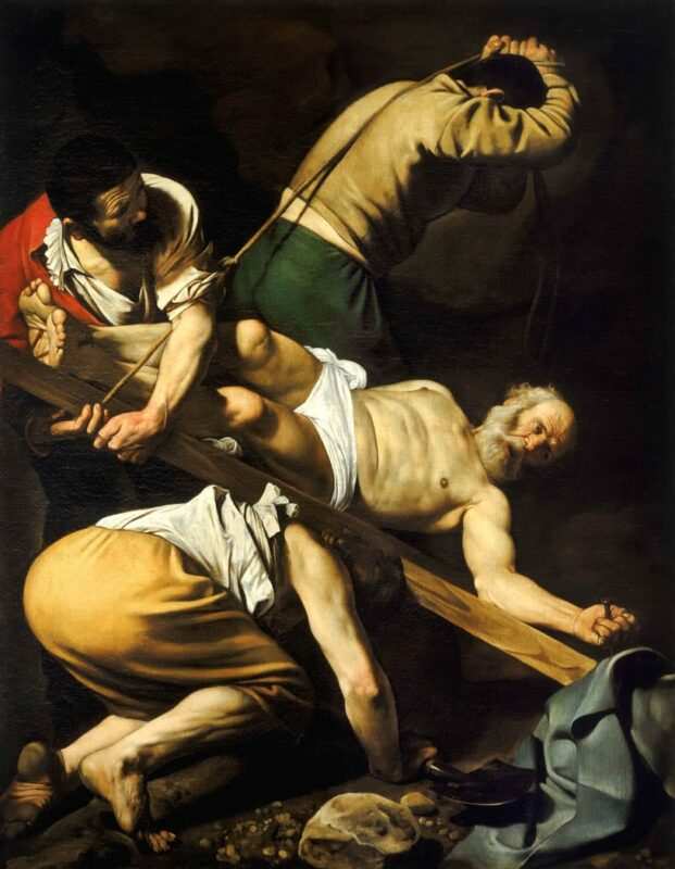 crucifixion st peter painting