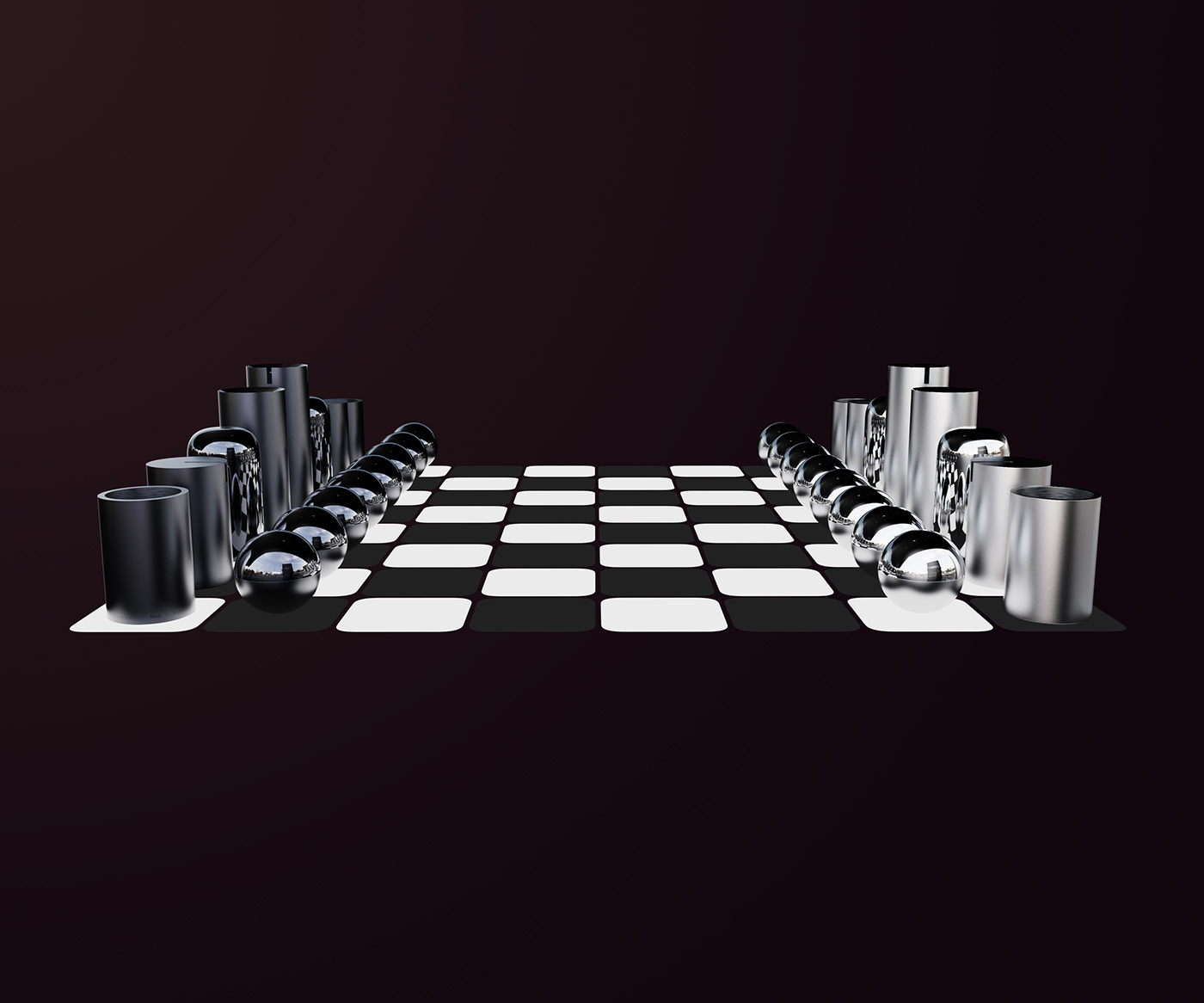 3D Industrial design product chess game minimal design Render simple