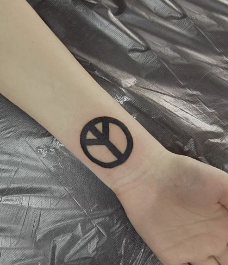 Fancy Peace Tattoo