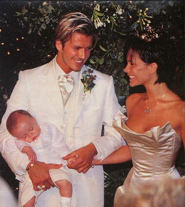 David Beckham welcomed his first son nearly 4 months before getting married with his wife
