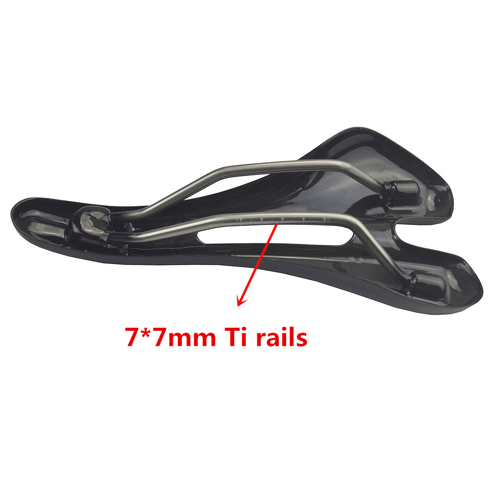 The universal size for mountain bike saddle rails is 7mm. 