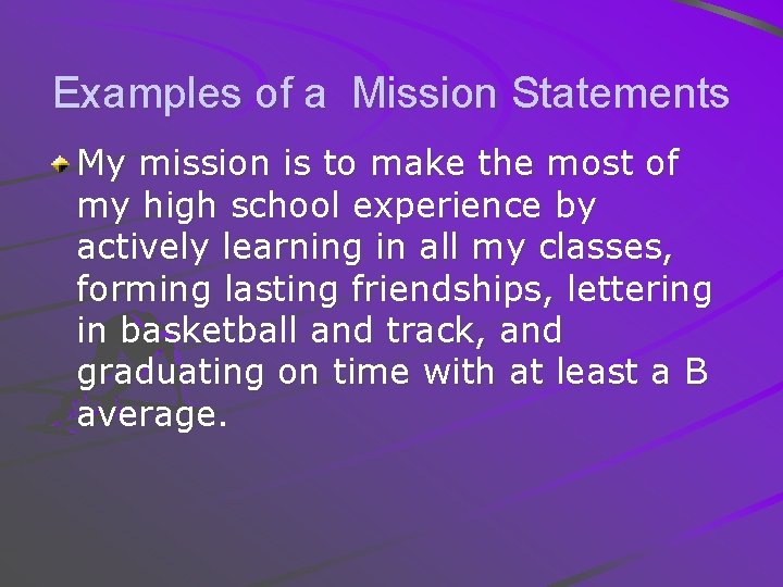 Examples of a Mission Statement