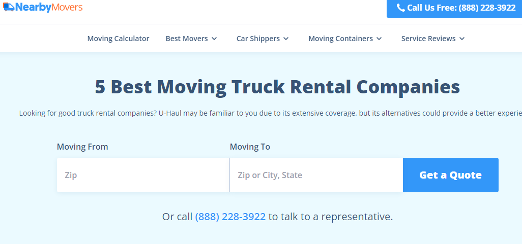 Moving Truck Renting