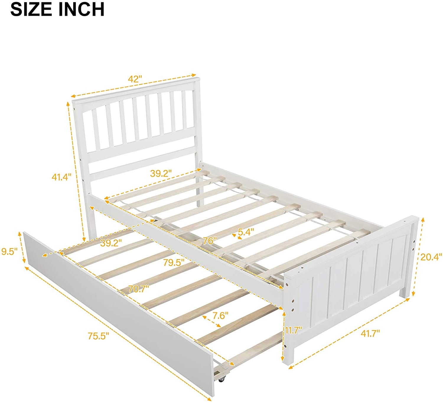 A slide-away bed like this would be ideal for a small room that has two young occupants.