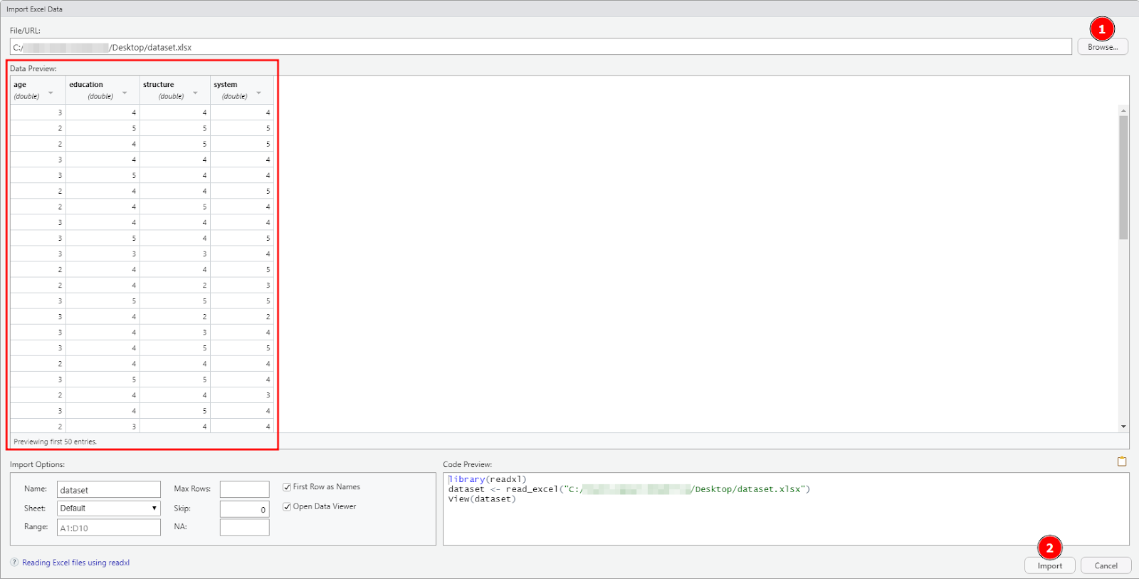 Import Excel dataset in R. Source: uedufy.com