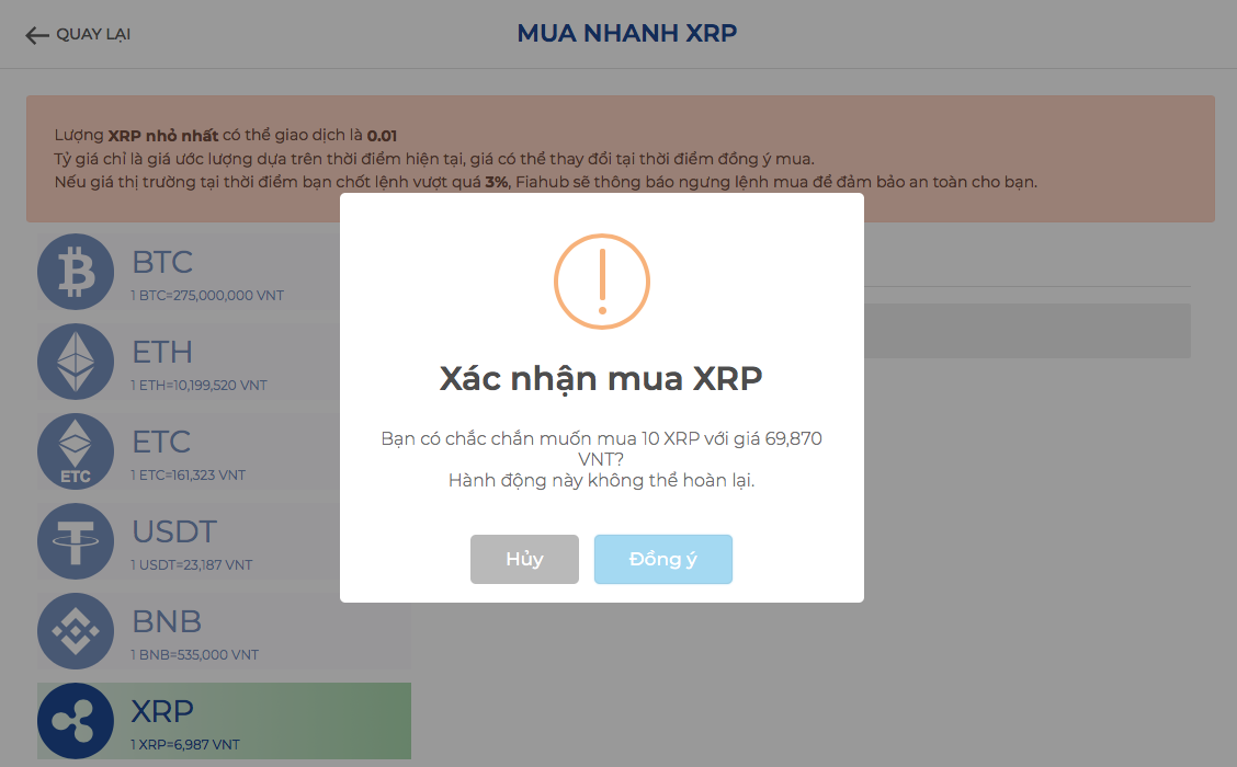 Hướng dẫn mua XRP