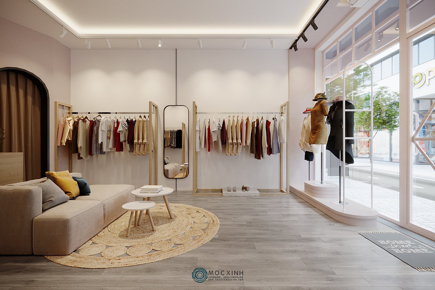 Thiết kế nội thất cho shop thời trang