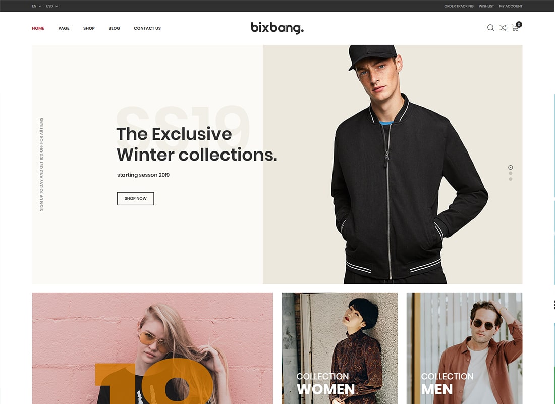 Bixbang - Tema de WordPress de comercio electrónico minimalista para WooCommerce