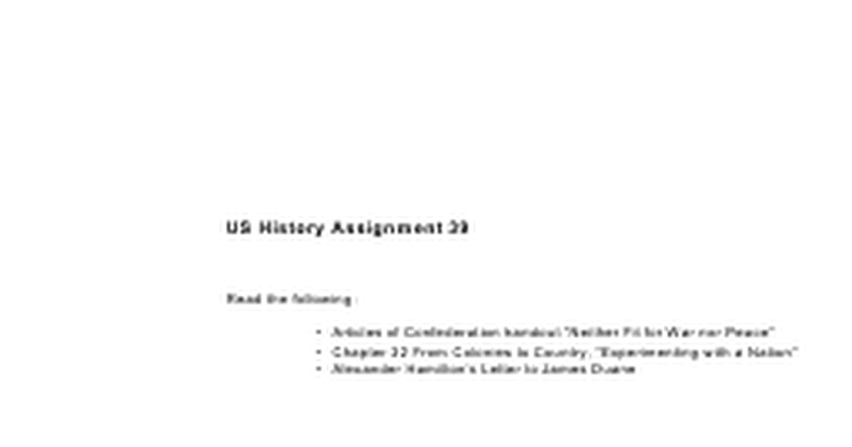 us history assignment