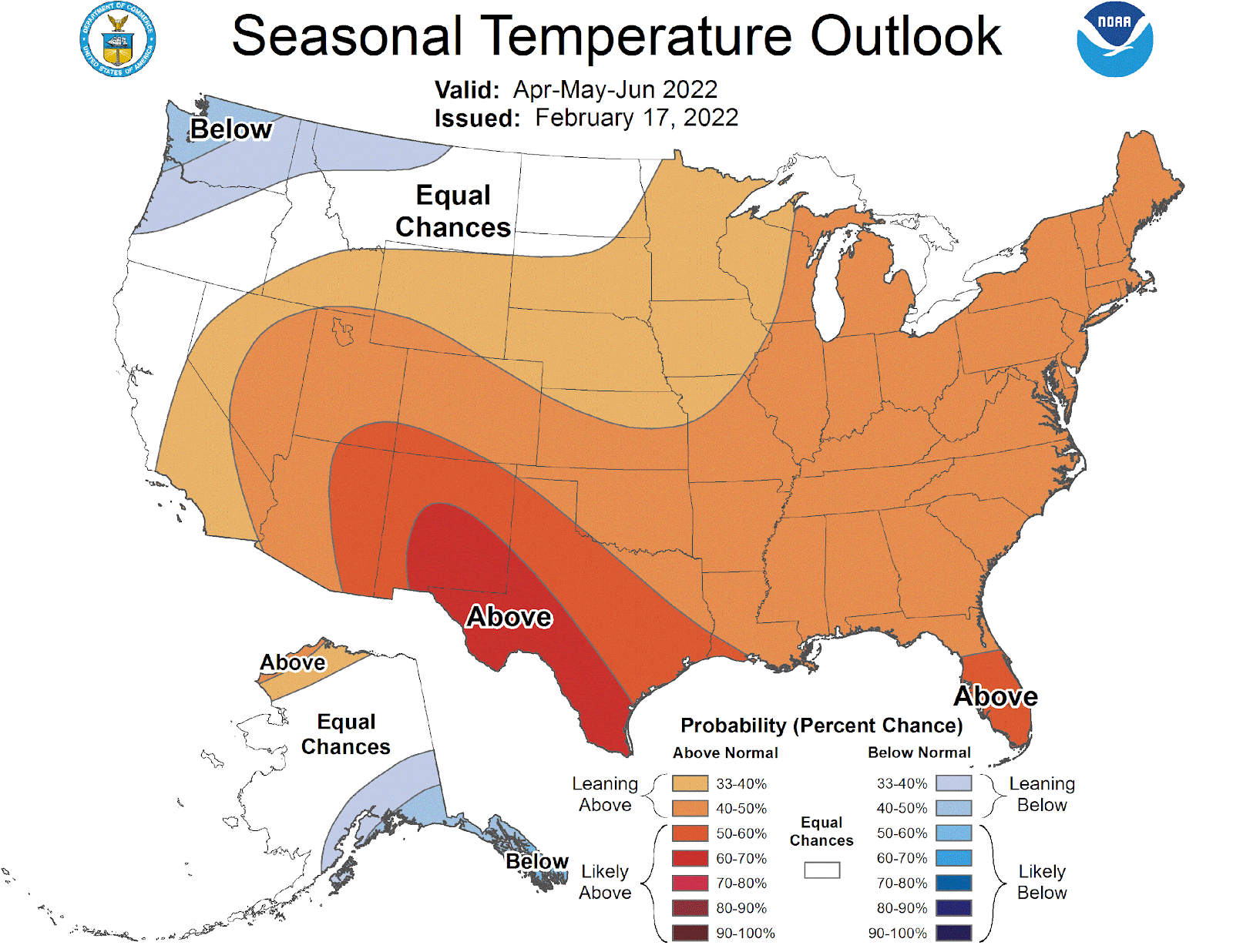 seasonal temperature outlook 2022