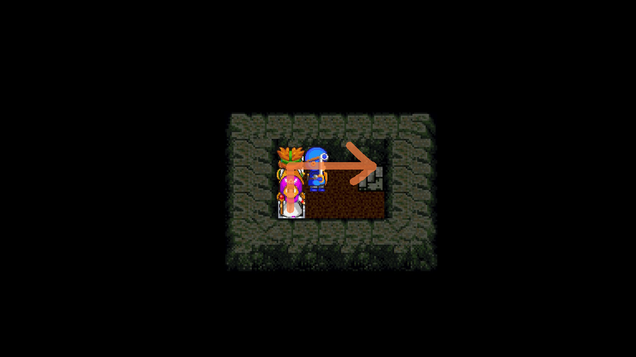 Any time you’re on one of these small rooms in this dungeon, save. Green Dragons will be nearby | Dragon Quest II