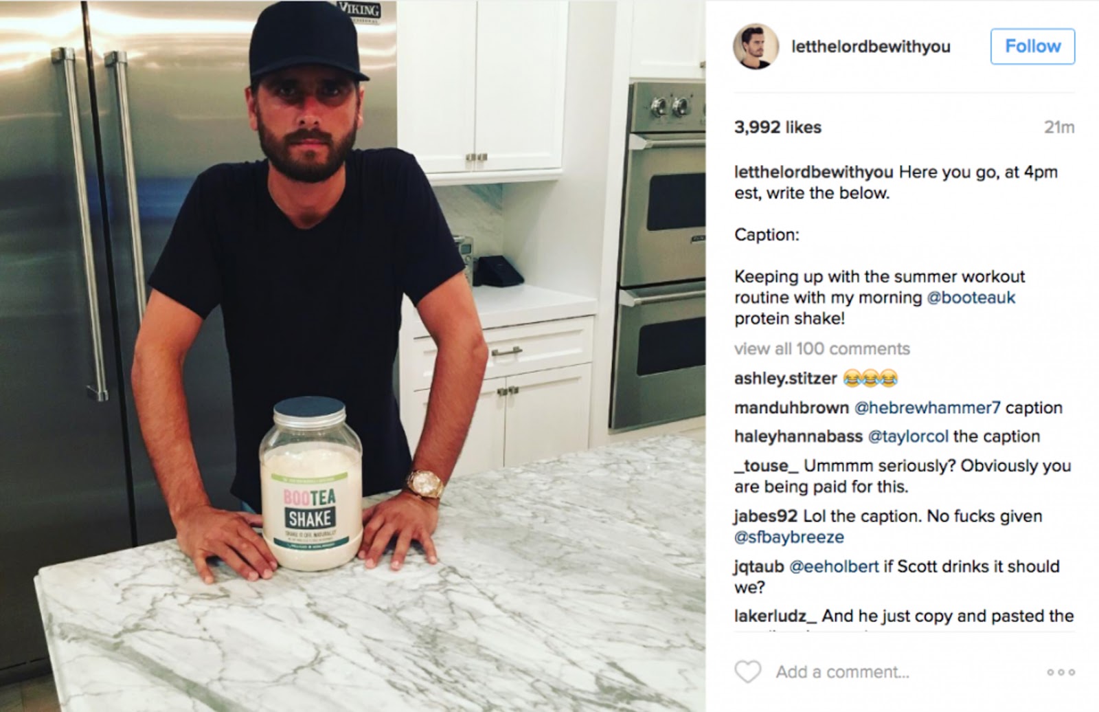 Scott Disick and BooTea Shake fiasco