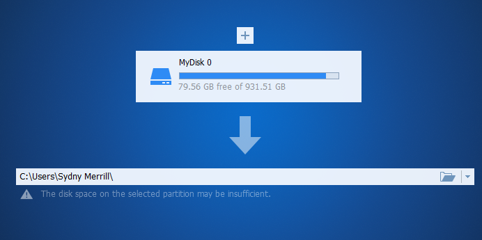 select disk or partition