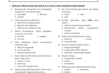 Soal Mid Semester 1 Kelas 2 Sd Kurikulum 2013