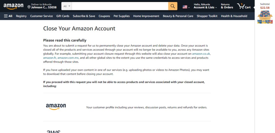 How to deactivate your account on Amazon