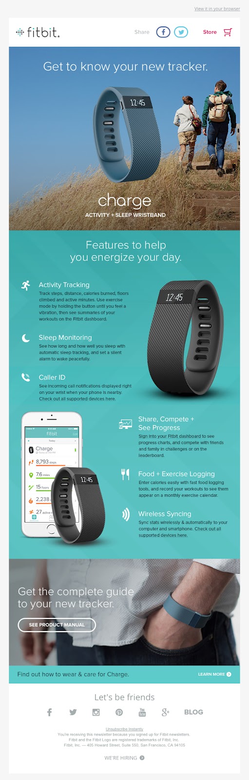 Fitbit shipment tracking email