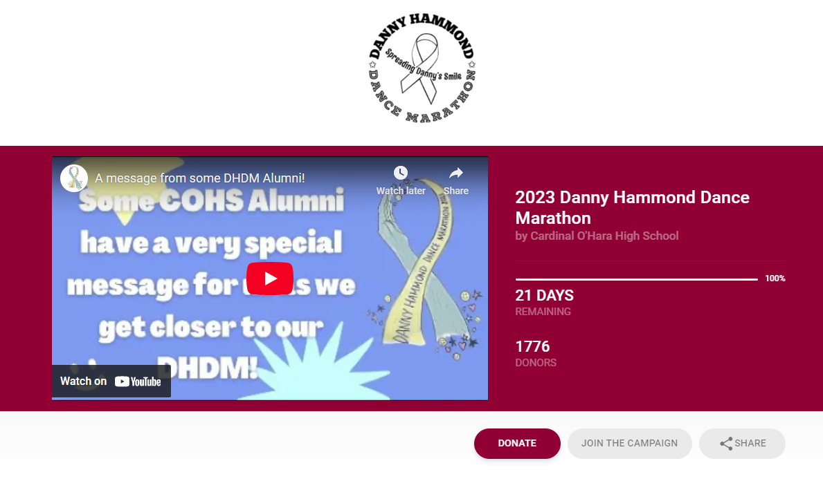 2023 Danny Hammon Dance Marathon Campaign
