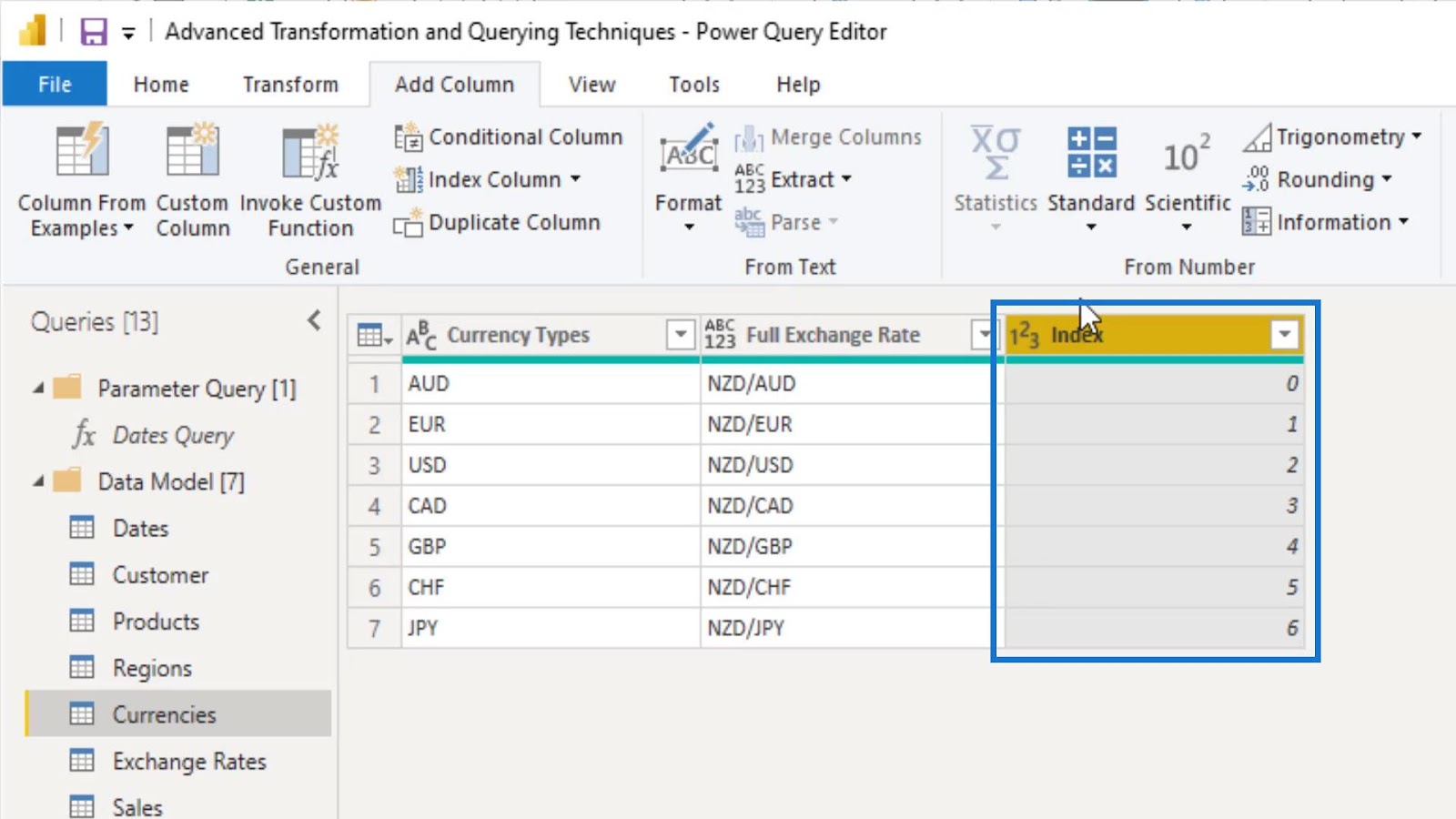 custom columns in Power BI