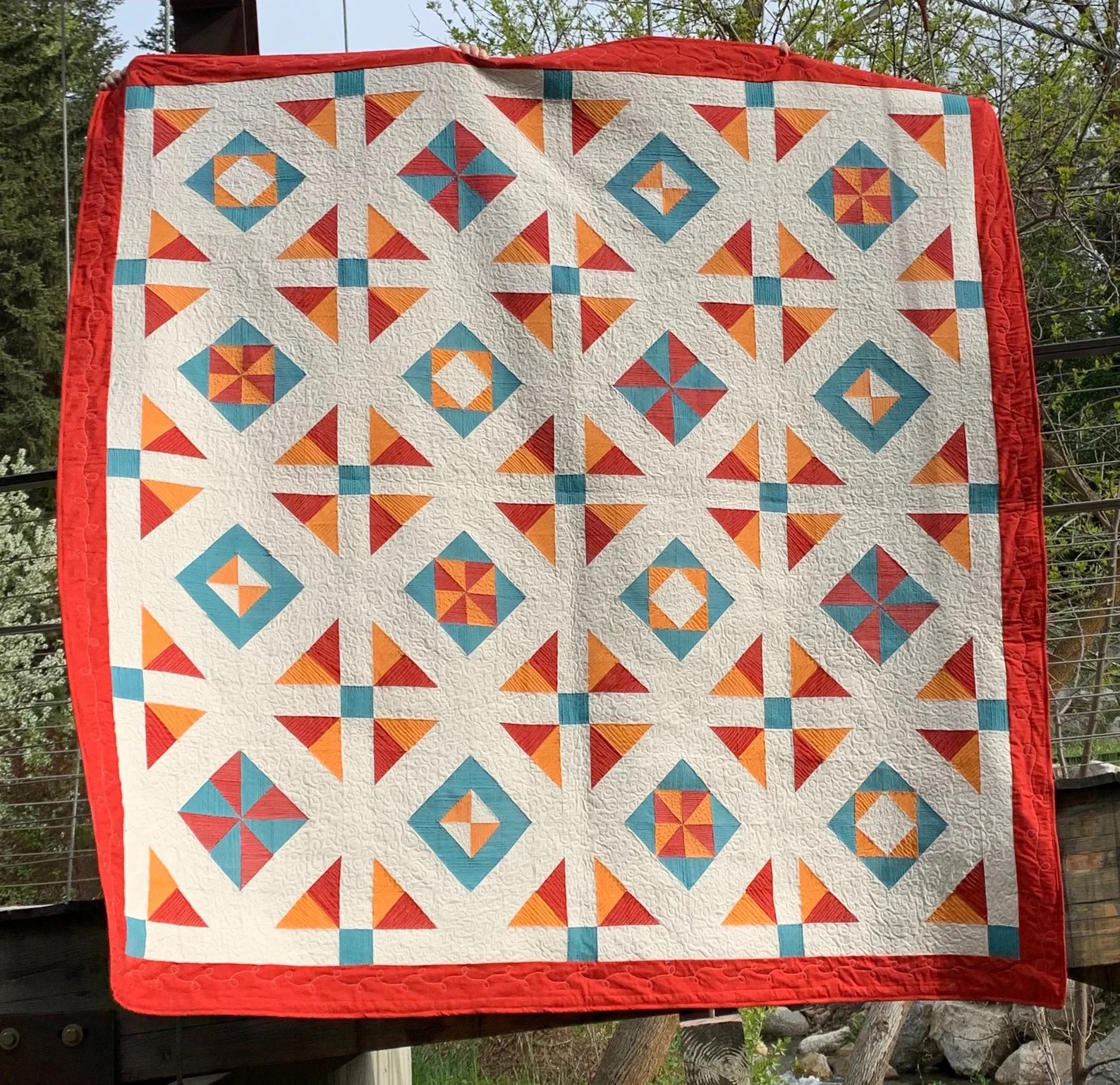 all seasons square Square In A Square Quilt Block