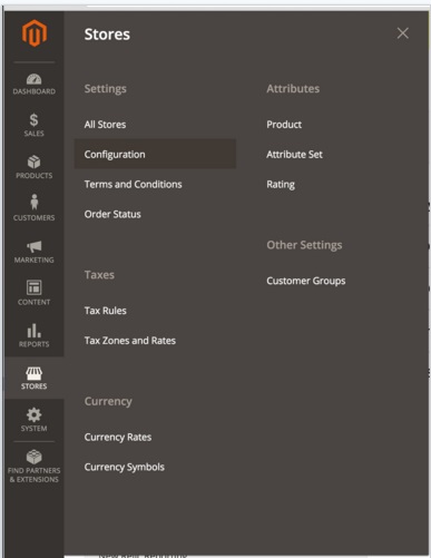 Stores Configuration