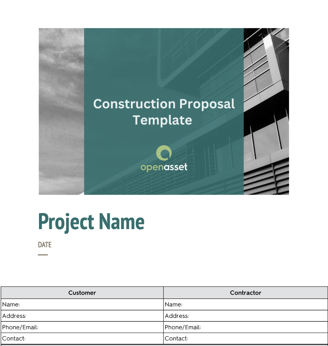 OpenAsset Proposal Cover