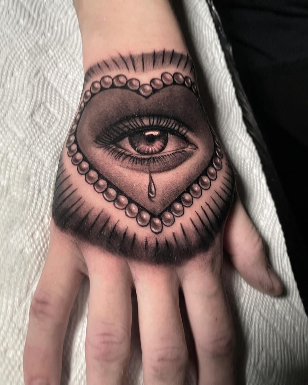 Eye Tattoo With Tears