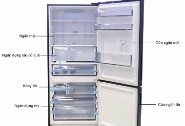 panasonic 363l giúp người dùng cất hoặc lấy thực phẩm từ ngăn lạnh ra dễ dàng