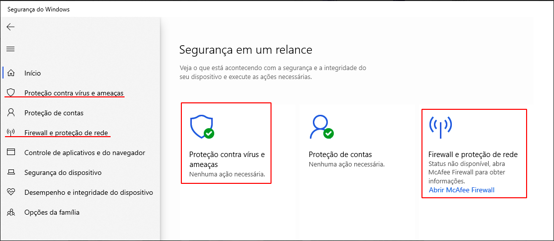 Desativando o Firewall para correção do ERR_TIMED_OUT