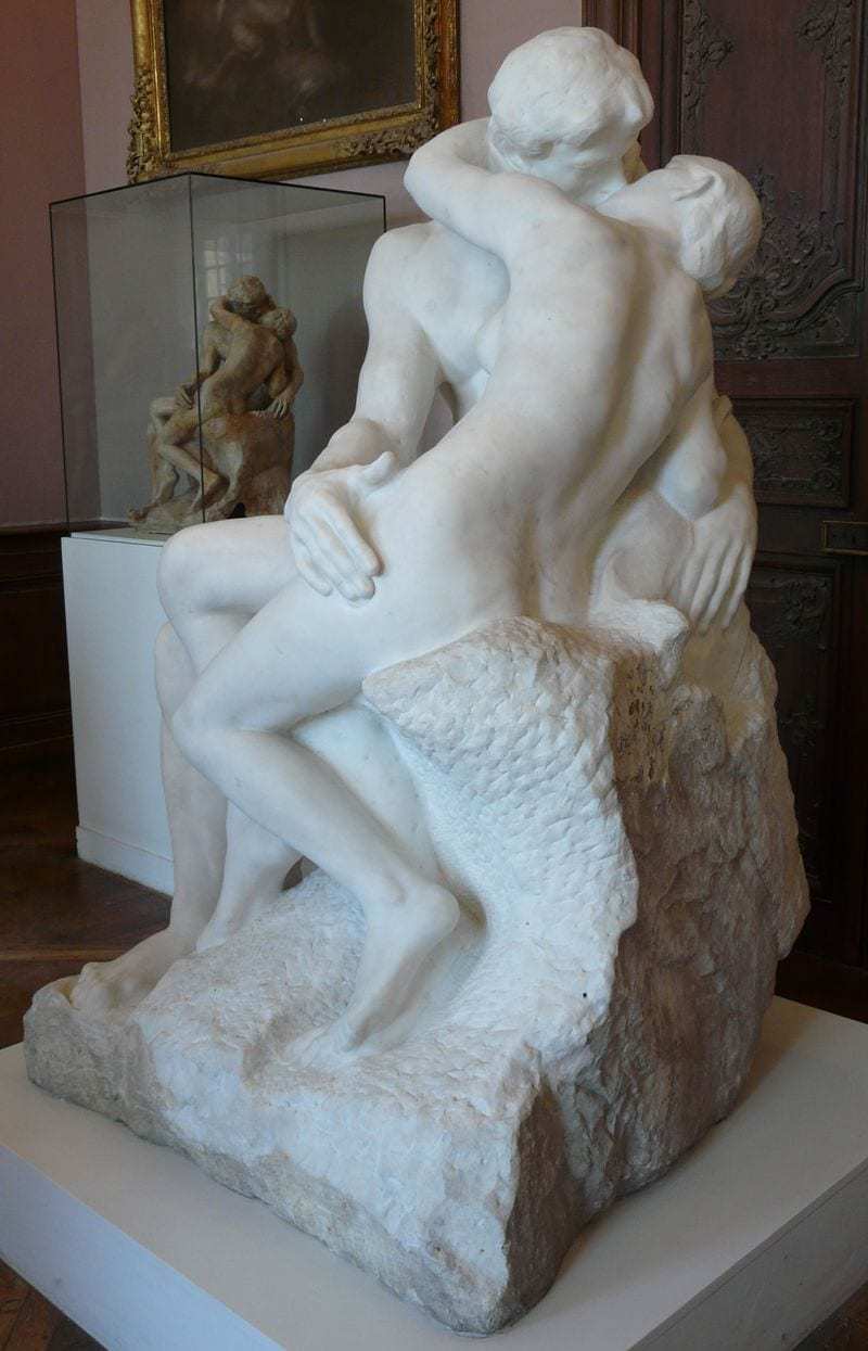 The Kiss by Rodin, 1901-04, Musée Rodin, courtesy of Jean-Pierre Dalbéra on Flickr.