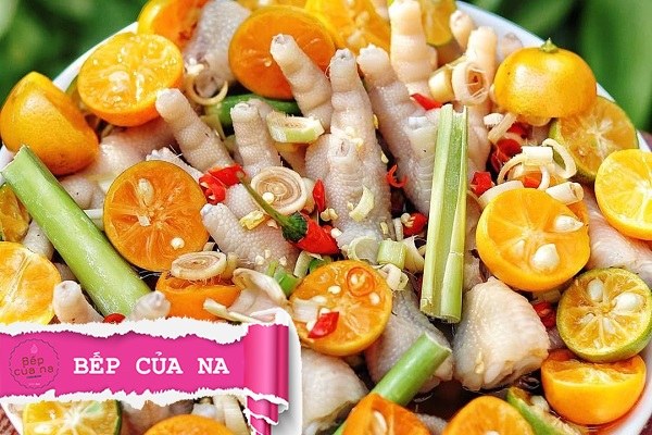 cách làm chân gà sả tắc ăn liền