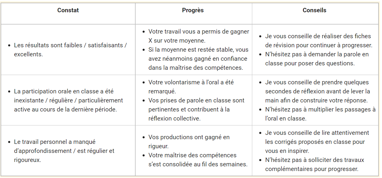 Rediger Des Appreciations Efficaces Et Constructives En Secondaire Mode D Emploi
