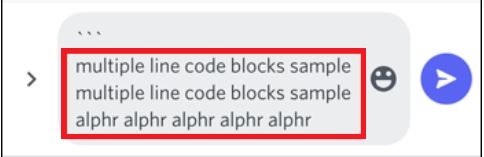 code block Discord