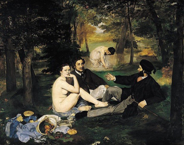 Scandalous Nudes Art Edouard Manet, Luncheon on the Grass, 1863, Musée d`Orsay
