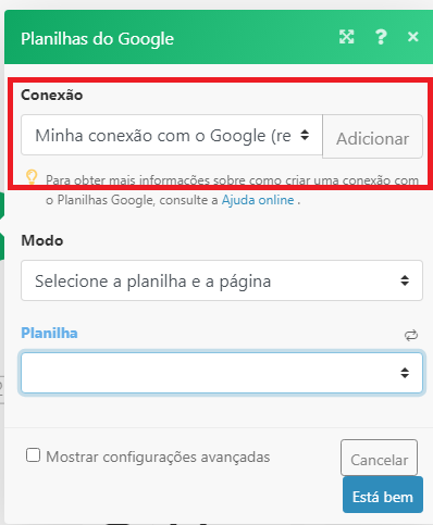 Planilha google drive