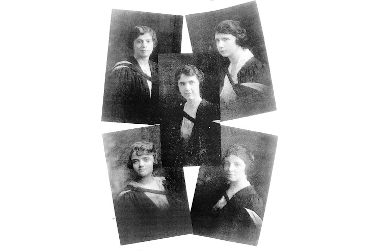 Lilian Irwin, Jessie Boyd, Winifred Blampin, Eleanor Percival and Mary Childs (photo: McGill University)