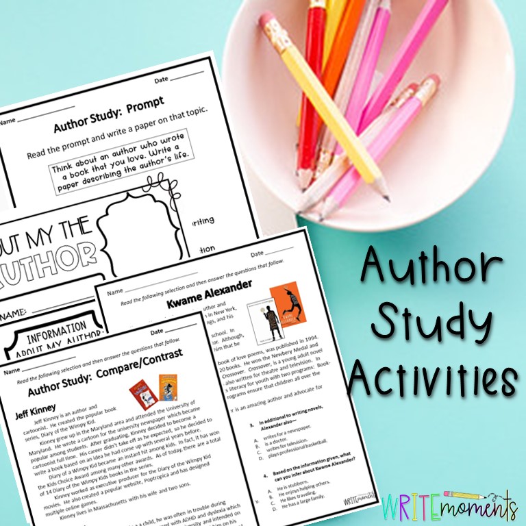 author study activities