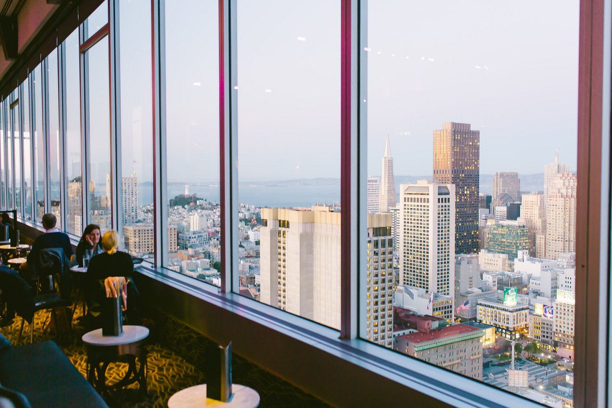 San Francisco Rooftop restaurant window view and Couples Experience