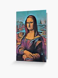 Mona Lisa digitale Kunst - La Gioconda Strukturalismus" Grußkarte von  koo17leon | Redbubble