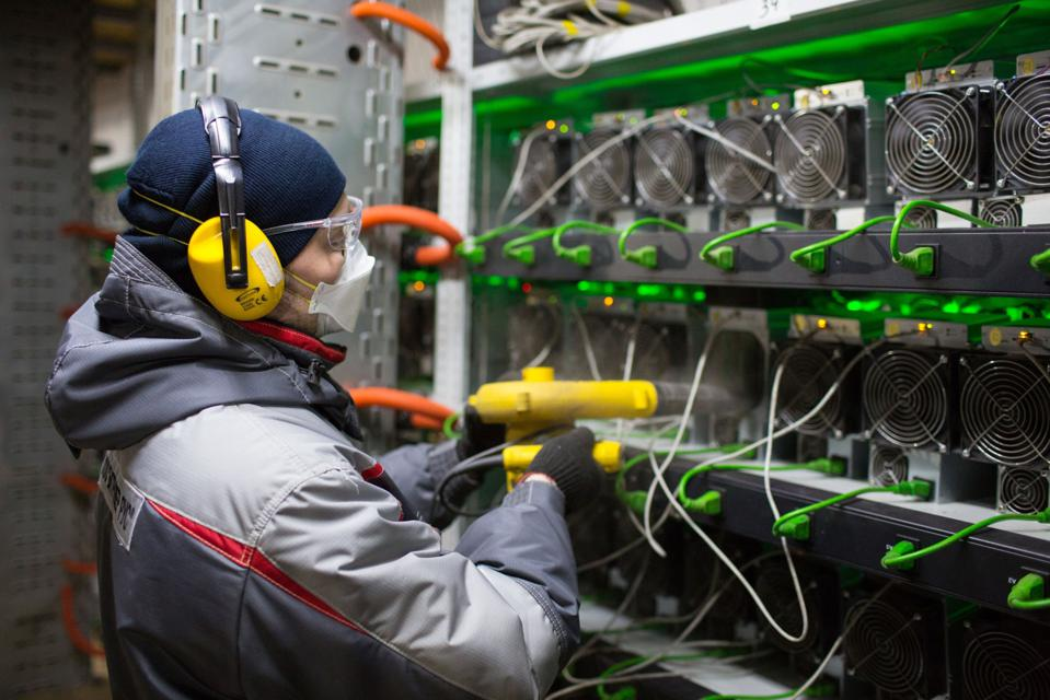 Bitfarms facility with computers mining.