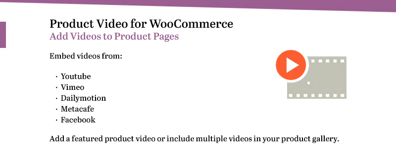Vídeo de produto para WooCommerce